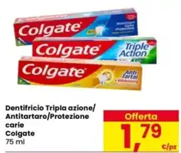 Eurospar Dentifricio Tripla azione/ Antitartaro/Protezione carie Colgate offerta