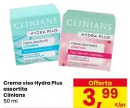 Eurospar Crema viso Hydra Plus Clinians offerta