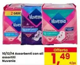 Eurospar 10/12/14 Assorbenti con ali Nuvenia offerta