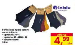 Eurospar Confezione 3 paia calzini uomo o donna Inblu offerta