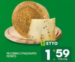 Eurospar Pecorino stagionato pepato offerta