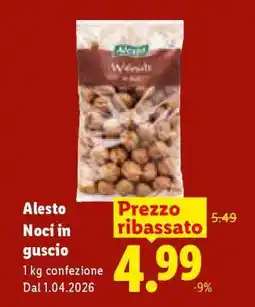 Lidl Alesto Noci in guscio offerta
