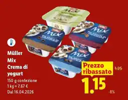 Lidl Müller Mix Crema di yogurt offerta