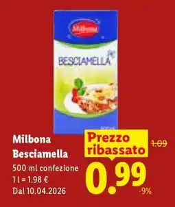 Lidl Milbona Besciamella offerta