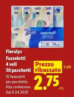 Lidl Florays Fazzoletti offerta