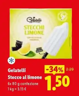 Lidl Gelatelli Stecco al limone offerta