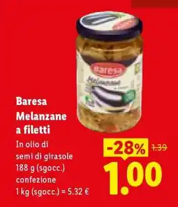 Lidl Baresa Melanzane a filetti offerta