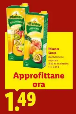Lidl Pfanner Succo offerta