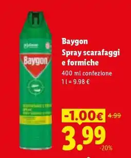 Lidl Baygon Spray scarafaggi e formiche offerta