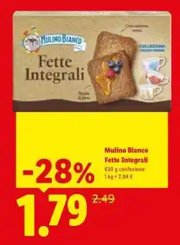 Lidl Mulino Bianco Fette integrali offerta