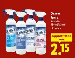 Lidl Quasar Spray offerta