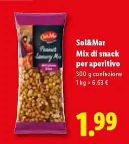 Lidl Sol&Mar Mix di snack per aperitivo offerta