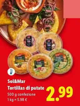 Lidl Sol&Mar Tortillas di patate offerta