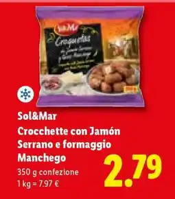 Lidl Sol&Mar Crocchette con Jamón Serrano e formaggio Manchego offerta