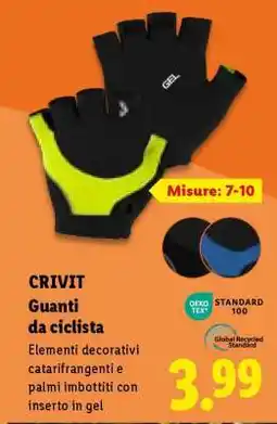 Lidl CRIVIT Guanti da ciclista offerta