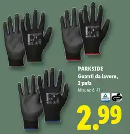 Lidl PARKSIDE Guanti da lavoro, 2 paia offerta