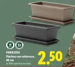 Lidl PARKSIDE Fioriera con sottovaso, 40 cm offerta