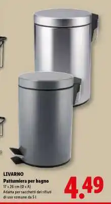 Lidl LIVARNO Pattumiera per bagno offerta