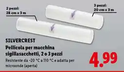 Lidl Silvercrest Pellicola per macchina sigillasacchetti, 2 o 3 pezzi offerta