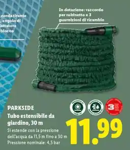 Lidl PARKSIDE Tubo estensibile da giardino, 30 m offerta