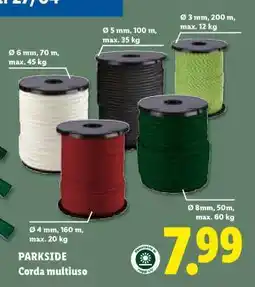 Lidl Parkside Corda multiuso offerta