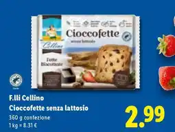 Lidl F.lli Cellino Cioccofette senza lattosio offerta