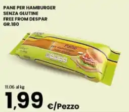 Eurospar Pane per hamburger senza glutine FREE FROM DESPAR offerta