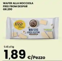 Eurospar Wafer alla nocciola FREE FROM DESPAR offerta