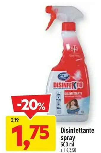 DPiù Disinfekto disinfettante spray 500 ml offerta