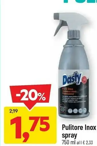 Dasty pulitore inox spray 750 ml