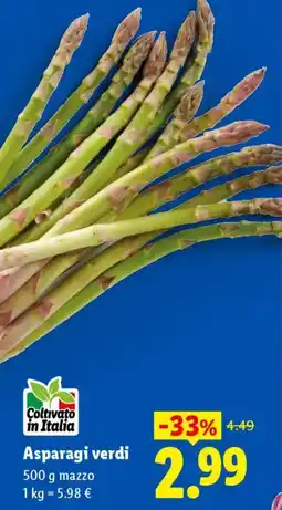 Lidl Asparagi verdi offerta