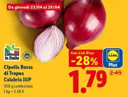 Lidl Cipolla Rossa di Tropea Calabria IGP offerta