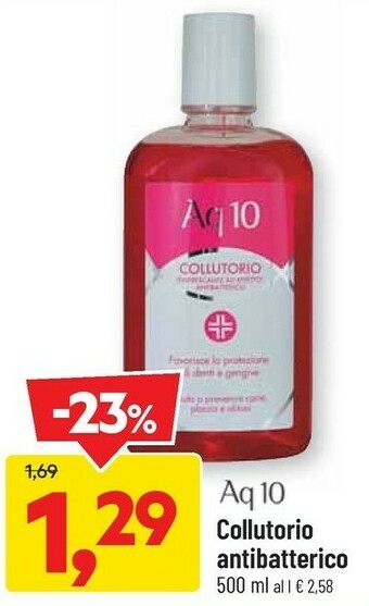 DPiù Aq 10 collutorio antibatterico offerta