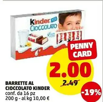 PENNY Ferrero - kinder barrette 200 g(ml) offerta