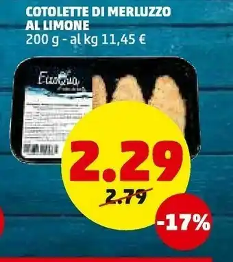 PENNY Cotolette di merluzzo al limone offerta