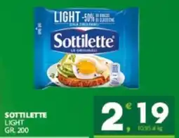 Eurospar Sottilette light offerta