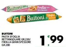 Eurospar Buitoni pasta sfoglia rettangolare / frolla gran spessore offerta