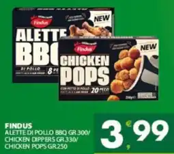 Eurospar Findus alette di pollo BBQ/ chicken dippers / chicken pops offerta
