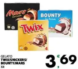 Eurospar Gelato twix/snickers/ bounty/mars x4 offerta
