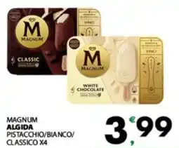 Eurospar Magnum algida pistacchio/bianco/ classico x4 offerta