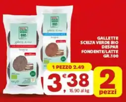 Eurospar Gallette scelta verde bio despar fondente/latte offerta