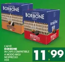 Eurospar Caffe borbone in caps compatibile a modo mio/ nespresso x50 offerta