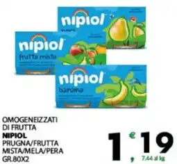 Eurospar Omogeneizzati di frutta nipiol prugna/frutta mista/mela/pera offerta