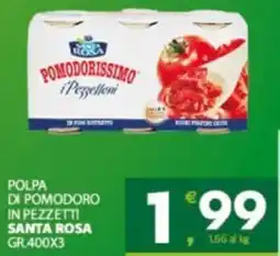 Eurospar Polpa di pomodoro in pezzetti SANTA ROSA offerta