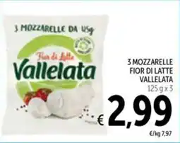 Spazio Conad 3 mozzarelle fior di latte VALLELATA offerta