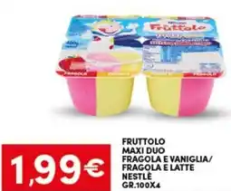 Eurospar Fruttolo maxi duo fragola e vaniglia/ fragola e latte NESTLE offerta