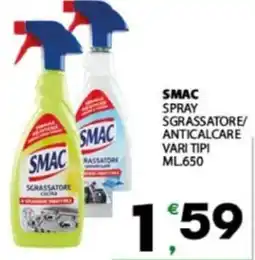Eurospar Smac spray sgrassatore/ anticalcare offerta