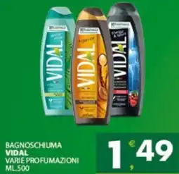 Eurospar Bagnoschiuma vidal varie profumazioni offerta