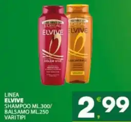 Eurospar Linea elvive shampoo /balsamo offerta
