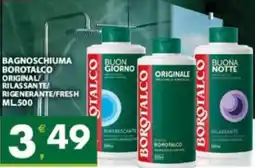 Eurospar Bagnoschiuma borotalco original rilassante rigenerante/fresh offerta